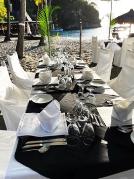 7 Course Lionfish Dinner setup